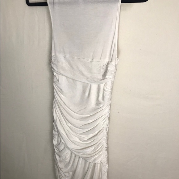 Bebe White Ruched Dress - Picture 3 of 4